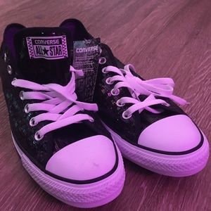Sequin Black Converse